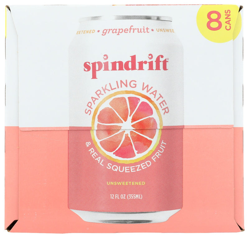 SPINDRIFT: Grapefruit Sparkling Water 8 Pack, 96 fo