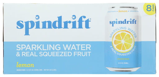 SPINDRIFT: Lemon Sparkling Water 8 Pack, 96 fo