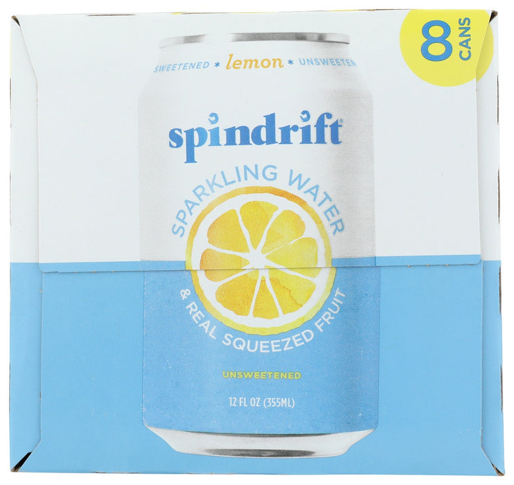 SPINDRIFT: Lemon Sparkling Water 8 Pack, 96 fo