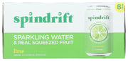 SPINDRIFT: Lime Sparkling Water 8 Pack, 96 fo