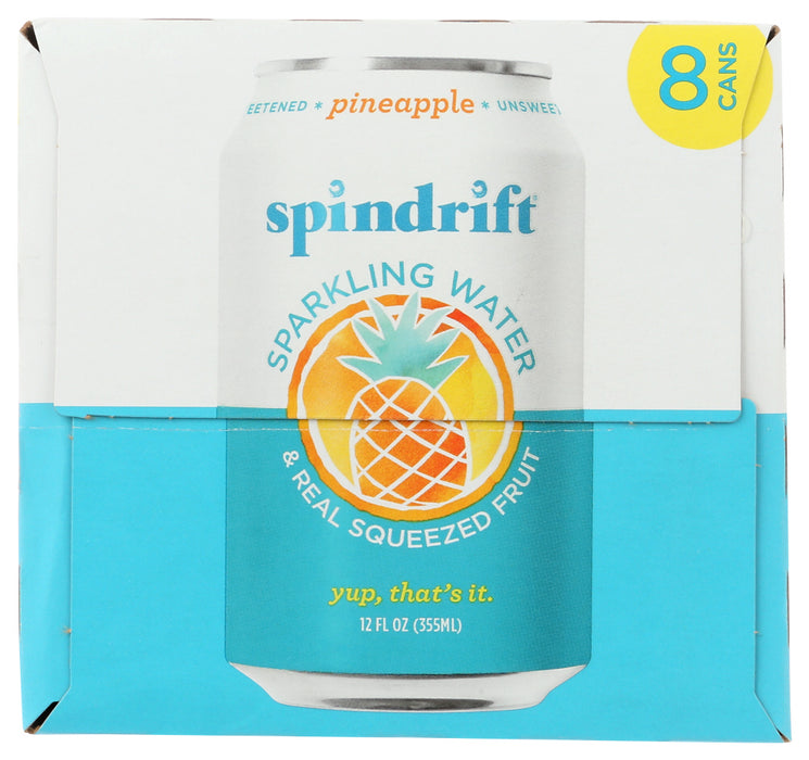 SPINDRIFT: Pineapple Sparkling Water 8pk, 96 fo