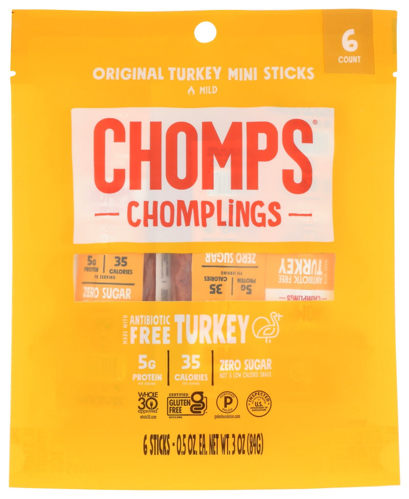 CHOMPS: Jerky Turkey, 3 oz