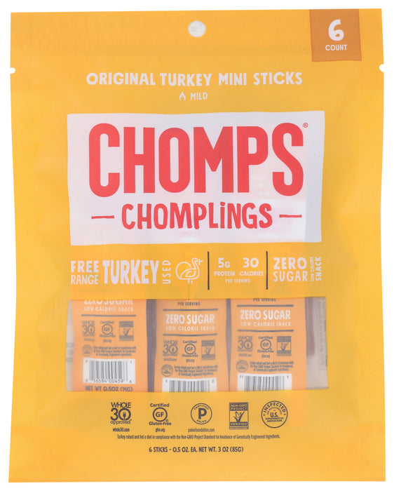 CHOMPS: Jerky Turkey, 3 oz