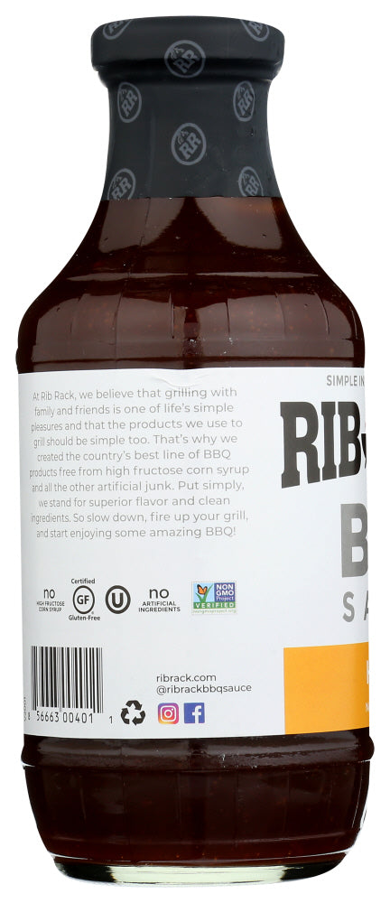 RIB RACK: Sweet Honey BBQ Sauce, 19 oz
