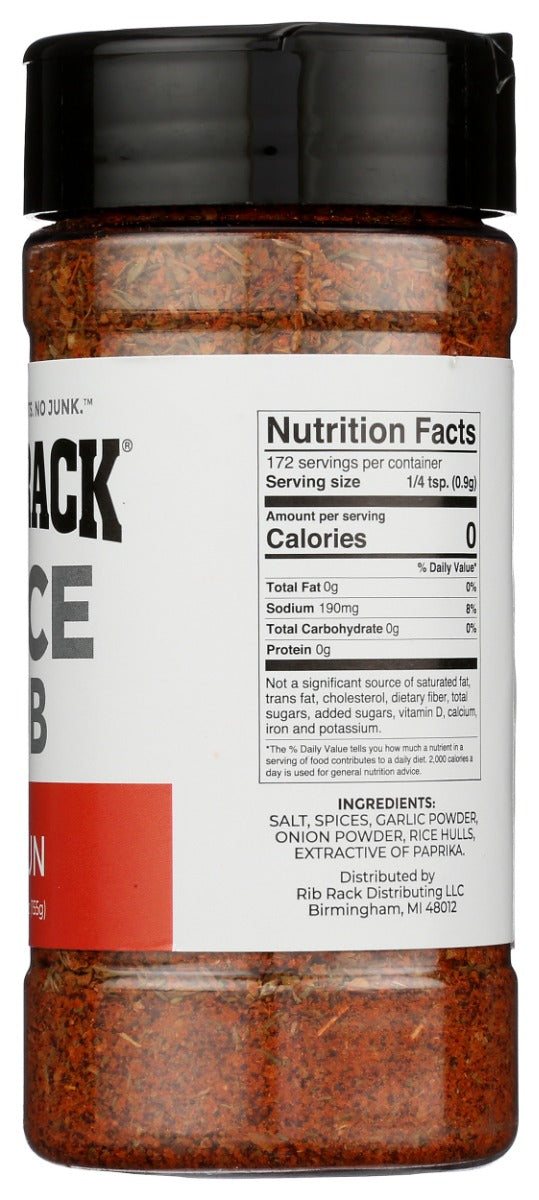 RIB RACK: Cajun Spice Rub Seasoning, 5.5 Oz