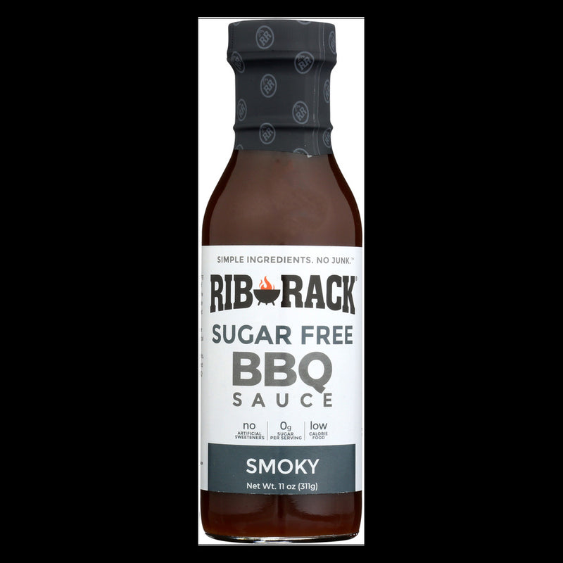 RIB RACK: Sauce Bbq Smoky Sf, 11 oz