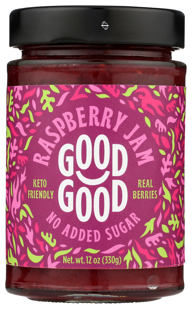 GOOD GOOD: Jam Raspberry Sweet, 12 oz - No Brand For Less