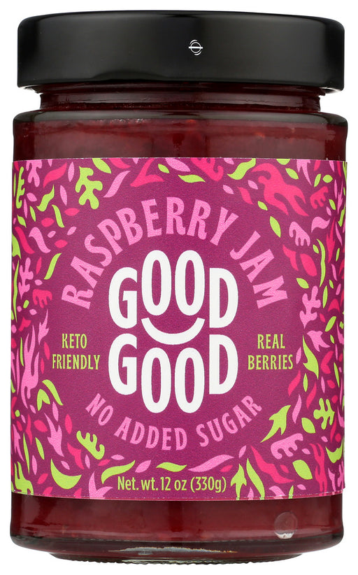 GOOD GOOD: Jam Raspberry Sweet, 12 oz - No Brand For Less