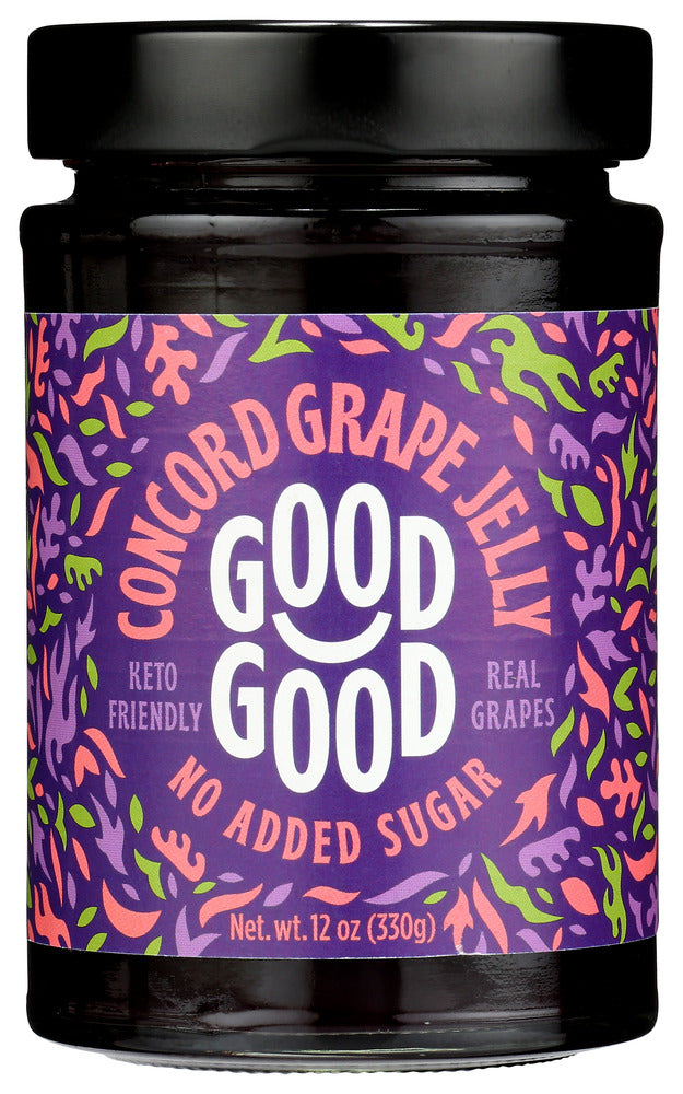 GOOD GOOD: Concord Grape Jelly, 12 oz - No Brand For Less