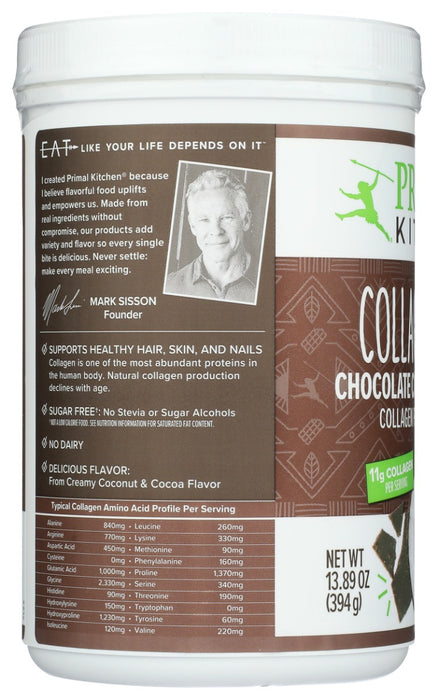 PRIMAL KITCHEN: Collagen Fuel Chocolate Coconut, 13.9 oz