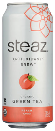 Brewed Green tea with a sun-ripened peach flavor, sweetened with organic, fair trade cane sugar, and combined with acerola superfruit for a delicious antioxidant brew. Contains 65mg of natural caffeine.