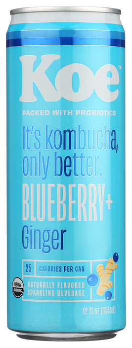 KOE: Blueberry Ginger Kombucha, 12 fo