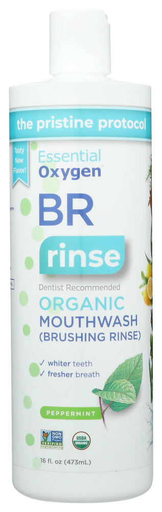 ESSENTIALOXYGEN: Organic Mouthwash Peppermint, 16 oz - No Brand For Less