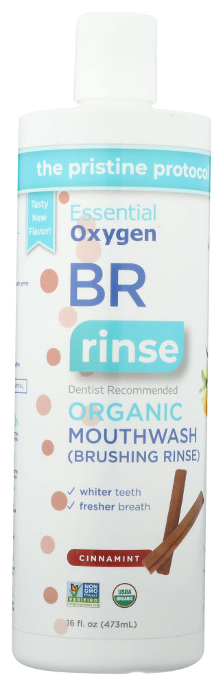 ESSENTIAL OXYGEN: Organic Mouthwash Cinnamint, 16 oz - No Brand For Less
