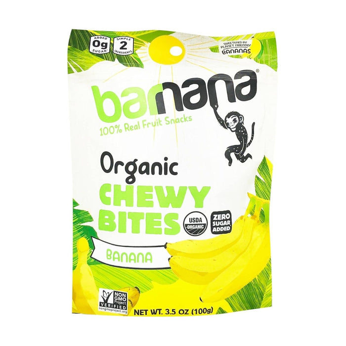 You won't believe your tastebuds. These chewy, delicious, planet-friendly organic banana snacks are - well - just bananas. Nothing more, nothing less. And that's totally bananas.