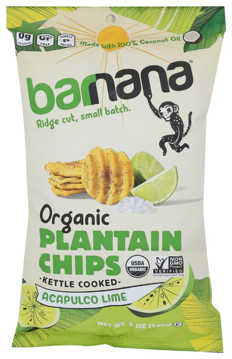 Barnana's Acapulco Lime Plantain Chips are a crispy crunchy nutrient dense delight. These chips are loaded with tangy lime &amp; a pinch of sea salt to spice it up a little mas, try dipping &lsquo;em in salsa or guacamole!