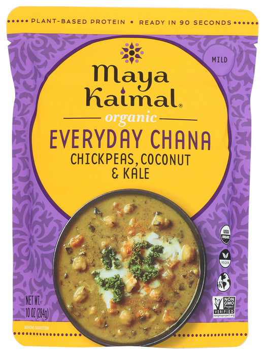MAYA KAIMAL: Chickpeas Coconut & Kale Organic Everyday Chana, 10 oz
