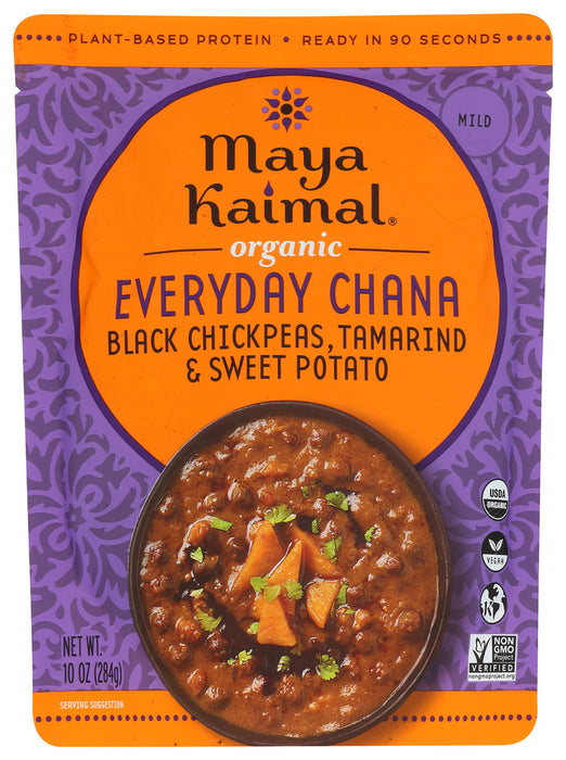 MAYA KAIMAL: Black Chickpeas Tamarind & Sweet Potato Organic Everyday Chana, 10 oz