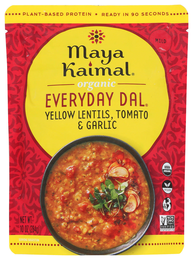 MAYA KAIMAL: Organic Everyday Dal Yellow Lentils Tomato Garlic, 10 oz