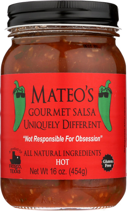 MATEO'S: Gourmet Hot Salsa, 16 Oz