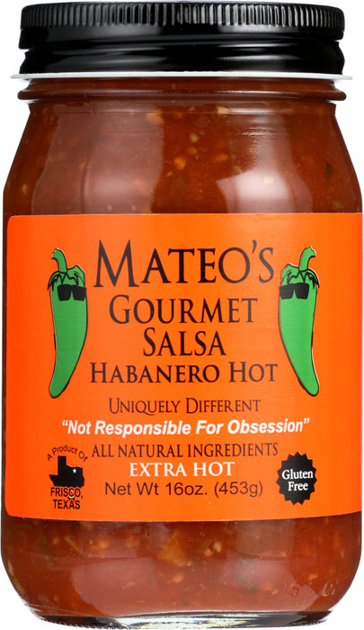 MATEO'S: Gourmet Habanero Salsa, 16 Oz