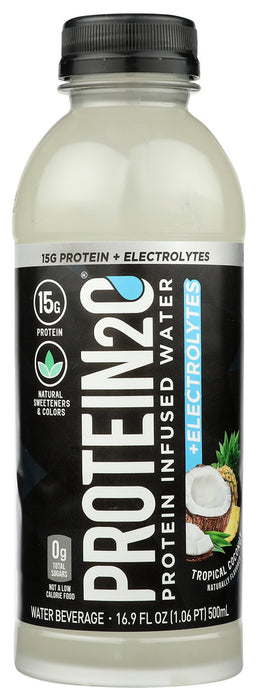 PROTEIN2O: Beverage Tropical Coconut, 16.9 oz