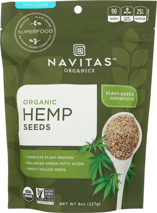 Hemp Seeds
Soft and delicious Navitas Naturals Hemp Seeds pack a powerful punch of pure plant nutrition. Hemp seeds provide a healthy dose of protein, omega fatty acids, fiber, antioxidants and minerals. These eco-friendly seeds have a mild nutty flavor, and can be enjoyed straight out of the bag, or sprinkled on virtually any dish to gain a boost of green nutrition.