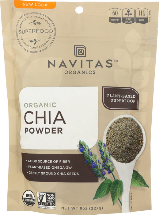 Enjoyed for centuries by ancient cultures throughout Central America as a food and medicine, the chia seed is an abundant source of omega fats, protein, antioxidants and dietary fiber. Our Chia Powder is made from 100% organic chia seeds. Flavor-neutral chia seeds absorb liquid and form a gel, which helps to support hydration and tame the appetite. Versatile Chia Powder can be used as a flour substitute and to thicken soups and smoothies.
