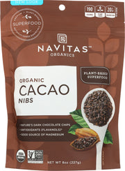 Cacao Nibs
Peeled and crumbled from whole cacao beans, Navitas Naturals Cacao Nibs are &ldquo;nature's chocolate chips." Crunchy cacao nibs provide pure chocolate flavor and they're a rich source of antioxidants, vitamins, minerals and fiber. Cacao nibs are a tasty snack right out of the bag, or add them to cookies, trail mix, smoothies and ice cream.