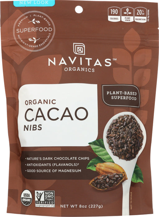 Cacao Nibs
Peeled and crumbled from whole cacao beans, Navitas Naturals Cacao Nibs are &ldquo;nature's chocolate chips." Crunchy cacao nibs provide pure chocolate flavor and they're a rich source of antioxidants, vitamins, minerals and fiber. Cacao nibs are a tasty snack right out of the bag, or add them to cookies, trail mix, smoothies and ice cream.