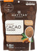 Our best-selling product, Navitas Organics Cacao Powder is made from pressing Cacao Nibs into a paste and then drying that to a powder. Pressing the nibs into a paste further concentrates the minerals and antioxidants&mdash;and deepens both the pure Cacao taste and color.
Navitas Organics Cacao Powder is easy to use. Simply substitute 1:1 in any recipe that calls for baking cocoa, including baked treats, homemade chocolates or hot chocolate.