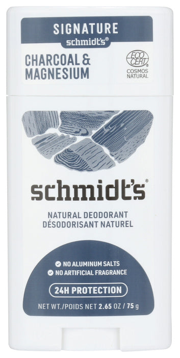 SCHMIDTS: Charcoal Magnesium Deodorant Stick, 2.65 oz