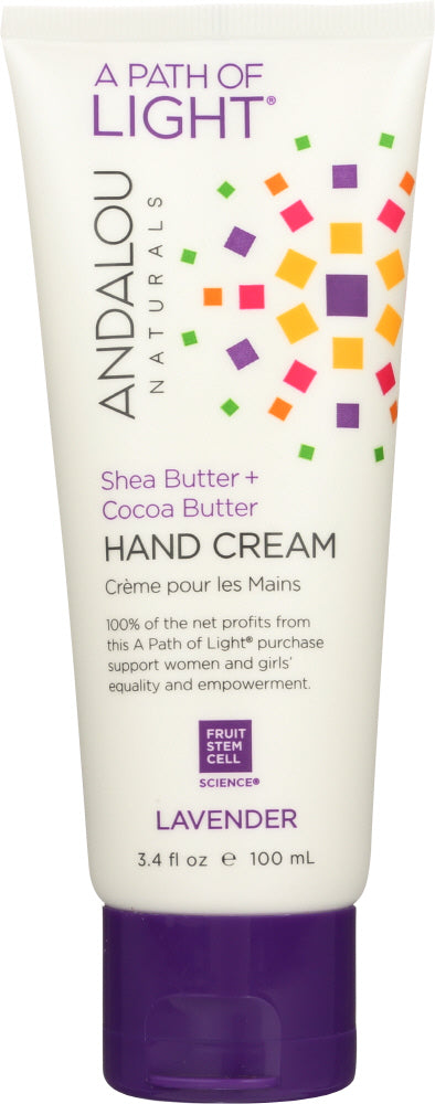 Soothing organic lavender and fair trade shea butter absorb quickly, leaving hands nourished, protected, and ready to meet the day. Fruit Stem Cell Science renews skin at the cellular level, blending nature and knowledge for visible results. 100% of the net profits from this product purchase will benefit education, equality &amp; empowerment.

Non GMO
Cruelty-Free
Gluten-Free
Vegan
