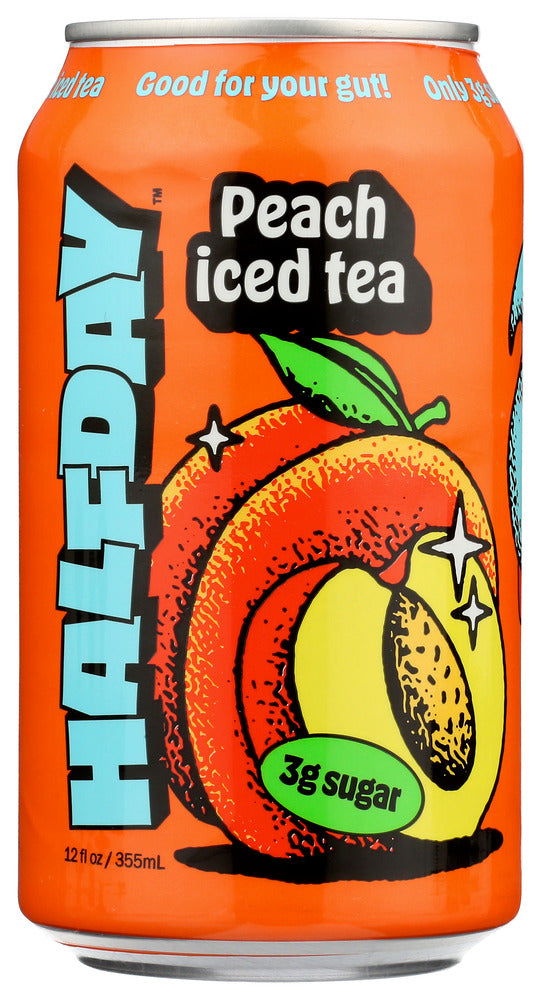 HALFDAY: Tea Green Peach Tonic, 12 fo - No Brand For Less