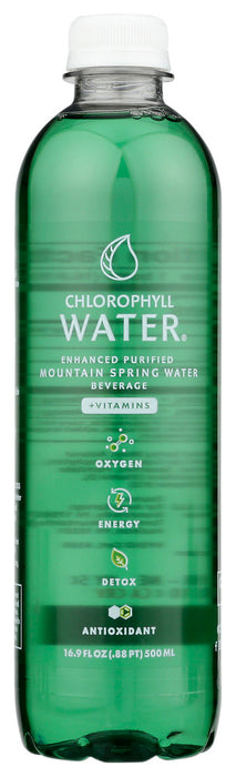 CHLOROPHYLL WATER: Purified Mountain Spring Water, 16.9 fo