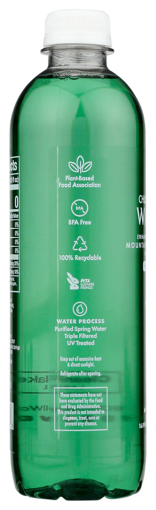 CHLOROPHYLL WATER: Purified Mountain Spring Water, 16.9 fo
