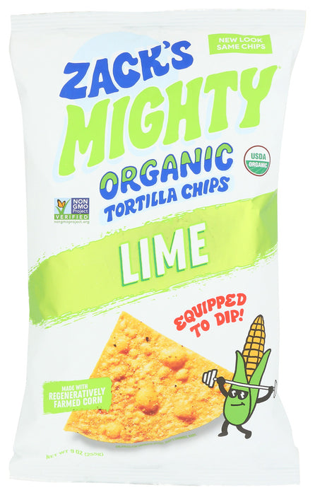 ZACKS MIGHTY: Chips Tortilla Lime, 9 OZ