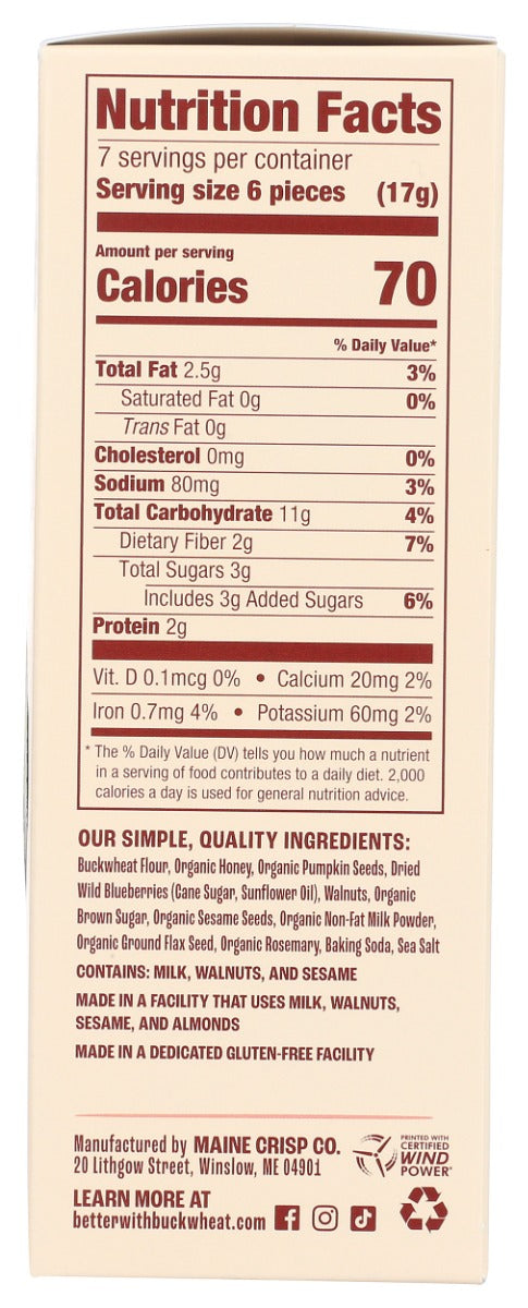 MAINE CRISP: Crisps Wild Blueberry Walnut, 4 oz