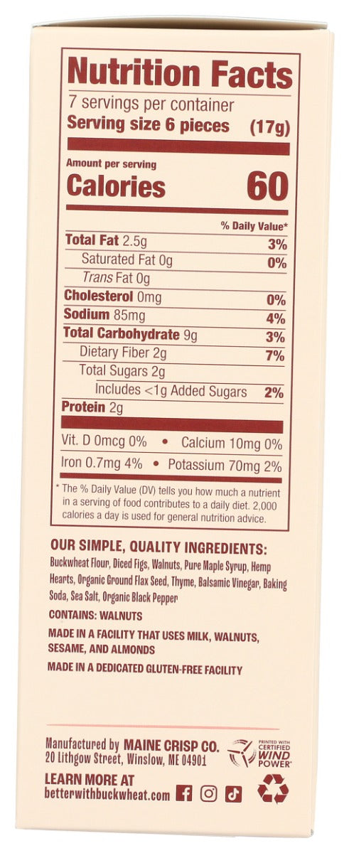 MAINE CRISP: Crisps Savory Fig Thyme, 4 oz
