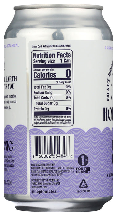 HOPTONIC: Earl Grey RTD Black Tea, 12 fo