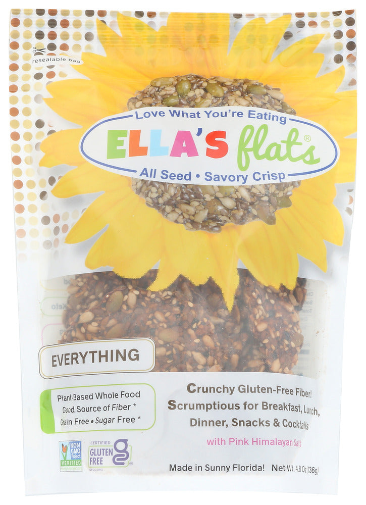 ELLAS FLATS: Everything All Seed Savory Crisp, 6 oz - No Brand For Less