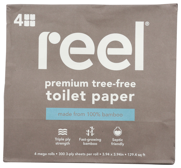 REEL PAPER: Bamboo Toilet Paper, 4 pk