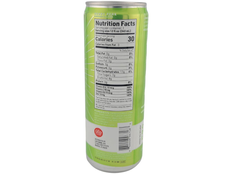 LIFE CIDER: Berry Pear Sparkling Apple Cider Vinegar Lemonade, 12 fo
