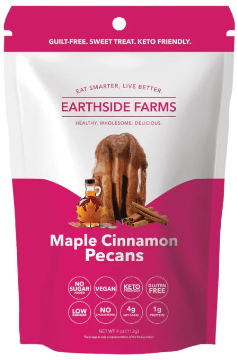 EARTHSIDE FARMS: Maple Cinnamon Pecans, 4 oz