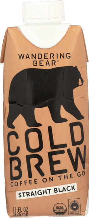 WANDERING BEAR COFFEE: Coffee Cold Brew Black, 11 fo