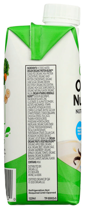 ORGAIN: Organic Nutrition Shake Sweet Vanilla Bean, 11 fo