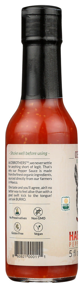 O BROTHERS: Hot Habanero Pepper Sauce, 5 oz