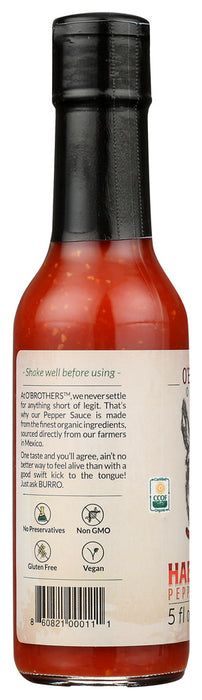 O BROTHERS: Hot Habanero Pepper Sauce, 5 oz