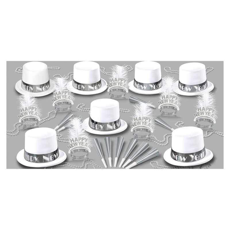 White Ice Asst for 50 by Beistle for New Years 50 Person Assortments