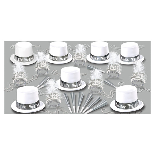 White Ice Asst for 50 by Beistle for New Years 50 Person Assortments